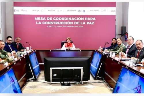 Encabeza gobernadora Delfina Gómez, Mesa de Coordinación para la Construcción de la Paz en el Oriente Edomex